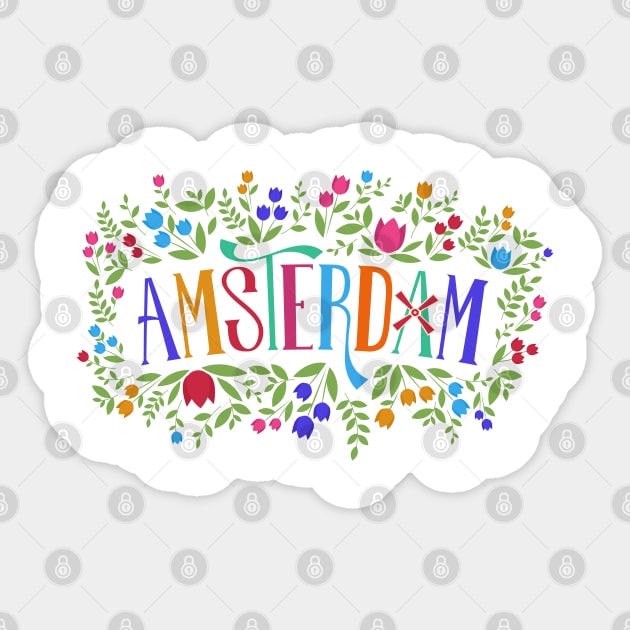 Amsterdam Sticker by Mako Design 